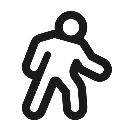 Person walking 24 regular icon, solid style, from Fluent UI System Icons
