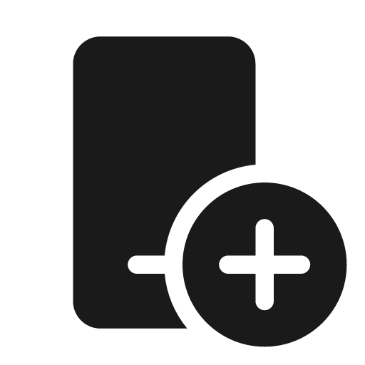 Phone add 20 filled icon, filled style, from Fluent UI System Icons