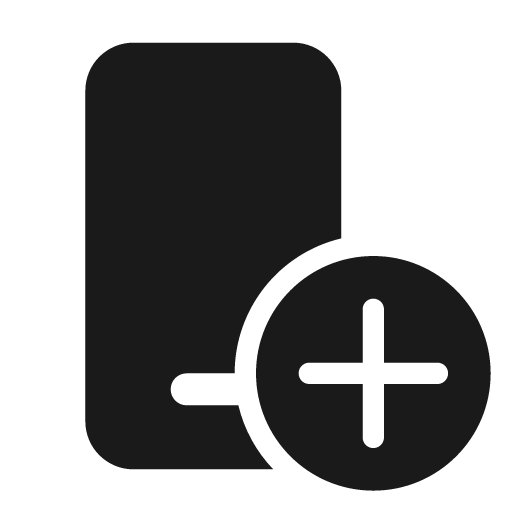 Phone add 24 filled icon, filled style, from Fluent UI System Icons