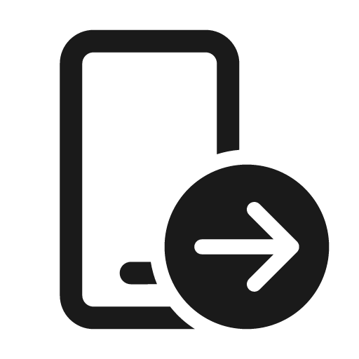 Phone arrow right 24 regular icon, solid style, from Fluent UI System Icons