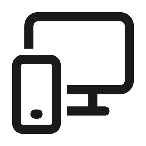 Phone desktop 24 regular icon, solid style, from Fluent UI System Icons
