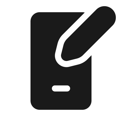 Phone edit 20 filled icon, filled style, from Fluent UI System Icons