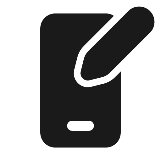 Phone edit 24 filled icon, filled style, from Fluent UI System Icons