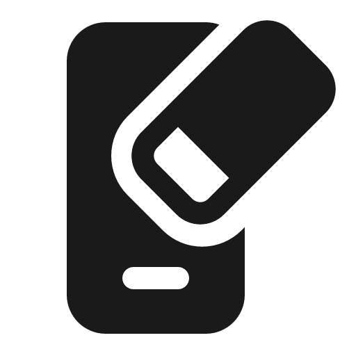 Phone eraser 16 filled icon, filled style, from Fluent UI System Icons