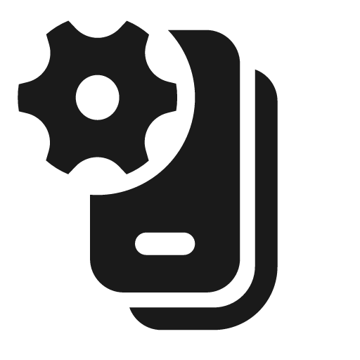 Phone multiple settings 24 filled icon, filled style, from Fluent UI System Icons