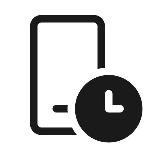 Phone screen time 20 regular icon, solid style, from Fluent UI System Icons
