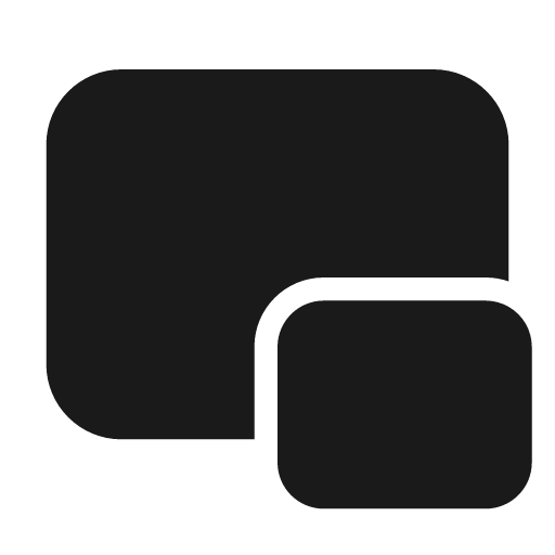 Picture in picture 24 filled icon, filled style, from Fluent UI System Icons