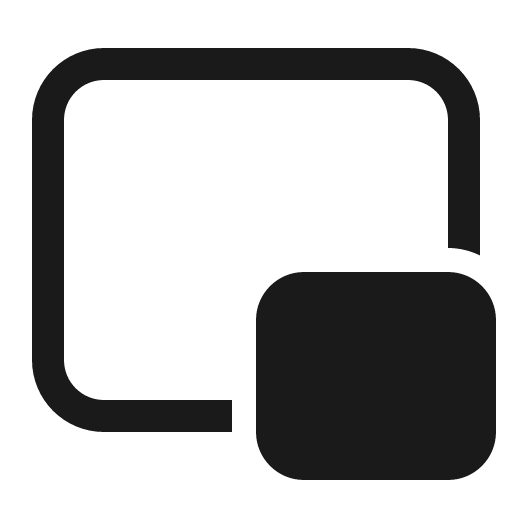 Picture in picture 32 regular icon, solid style, from Fluent UI System Icons