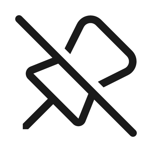 Pin off 20 regular icon, solid style, from Fluent UI System Icons