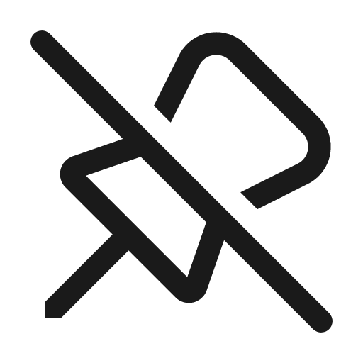 Pin off 24 regular icon, solid style, from Fluent UI System Icons