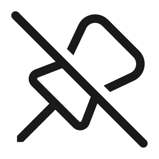 Pin off 28 regular icon, solid style, from Fluent UI System Icons