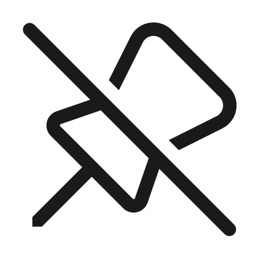 Pin off 48 regular icon, solid style, from Fluent UI System Icons