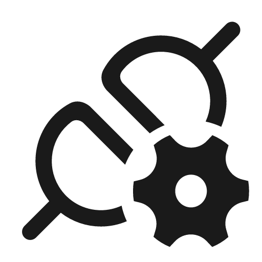 Plug connected settings 24 regular icon, solid style, from Fluent UI System Icons