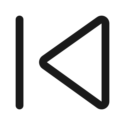 Previous 16 regular icon, solid style, from Fluent UI System Icons