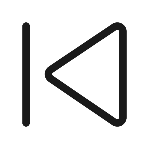 Previous 20 regular icon, solid style, from Fluent UI System Icons