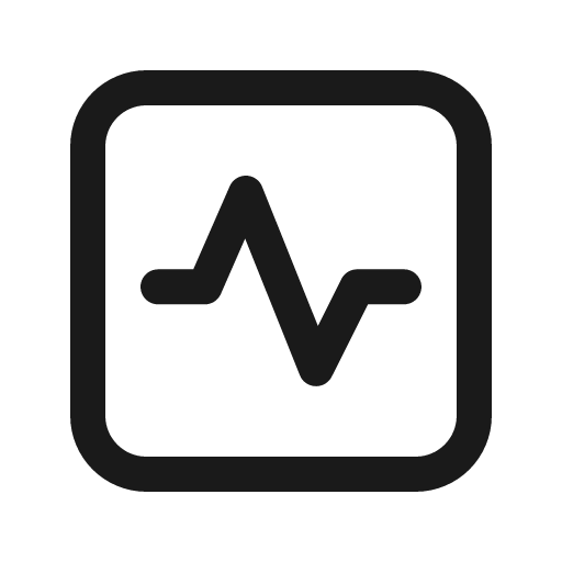 Pulse square 24 regular icon, solid style, from Fluent UI System Icons
