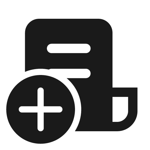 Receipt add 24 filled icon, filled style, from Fluent UI System Icons