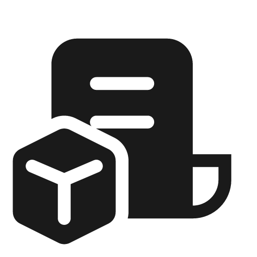 Receipt cube 20 filled icon, filled style, from Fluent UI System Icons