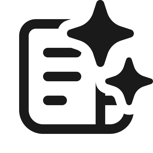 Receipt sparkles 16 regular icon, solid style, from Fluent UI System Icons