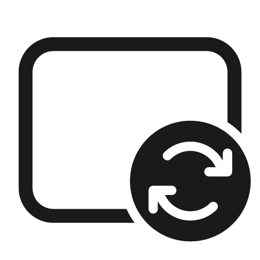 Rectangle landscape sync 28 regular icon, solid style, from Fluent UI System Icons