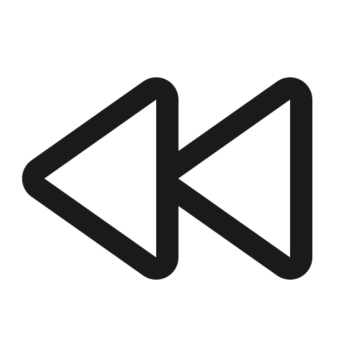 Rewind 16 regular icon, solid style, from Fluent UI System Icons