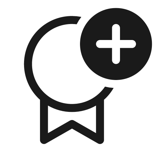 Ribbon add 20 regular icon, solid style, from Fluent UI System Icons