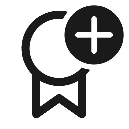 Ribbon add 24 regular icon, solid style, from Fluent UI System Icons