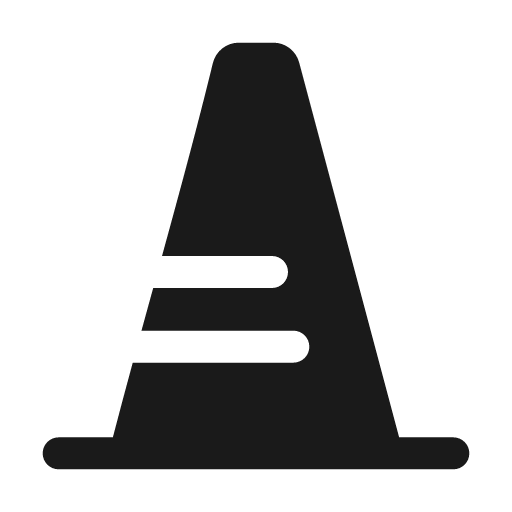 Road cone 48 filled icon, filled style, from Fluent UI System Icons