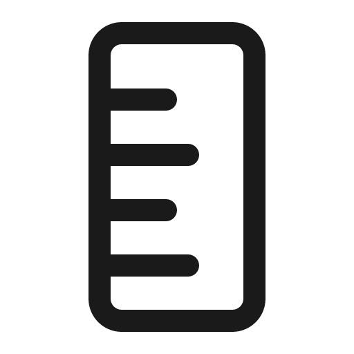 Ruler 16 regular icon, solid style, from Fluent UI System Icons