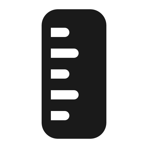 Ruler 32 filled icon, filled style, from Fluent UI System Icons