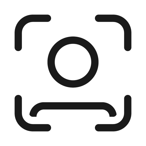 Scan person 20 regular icon, solid style, from Fluent UI System Icons