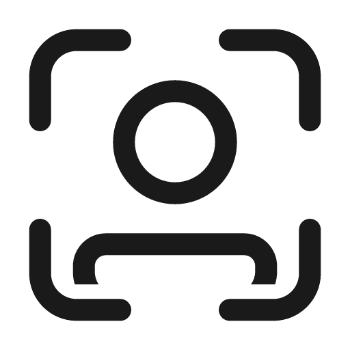 Scan person 24 regular icon, solid style, from Fluent UI System Icons
