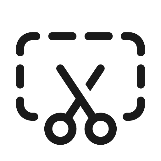 Screen cut 20 regular icon, solid style, from Fluent UI System Icons