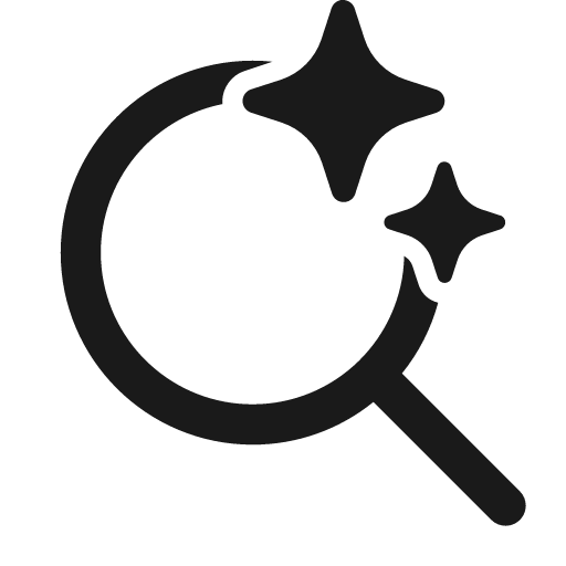 Search sparkle 28 filled icon, filled style, from Fluent UI System Icons