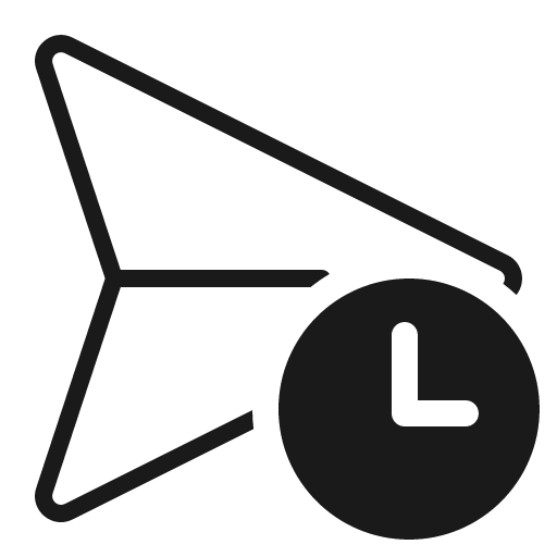 Send clock 32 light icon, light style, from Fluent UI System Icons