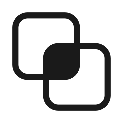 Shape intersect 20 filled icon, filled style, from Fluent UI System Icons