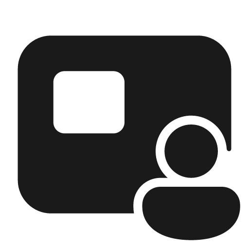 Share screen person overlay 28 filled icon, filled style, from Fluent UI System Icons