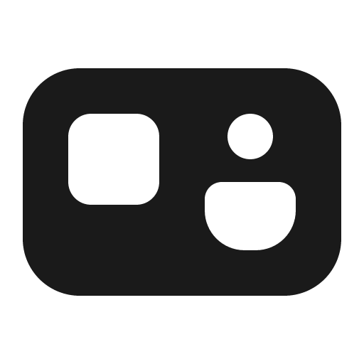 Share screen person overlay inside 16 filled icon, filled style, from Fluent UI System Icons