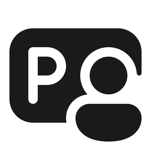 Share screen person p 16 filled icon, filled style, from Fluent UI System Icons