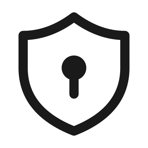Shield keyhole 24 regular icon, solid style, from Fluent UI System Icons
