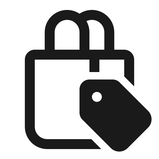 Shopping bag tag 32 regular icon, solid style, from Fluent UI System Icons