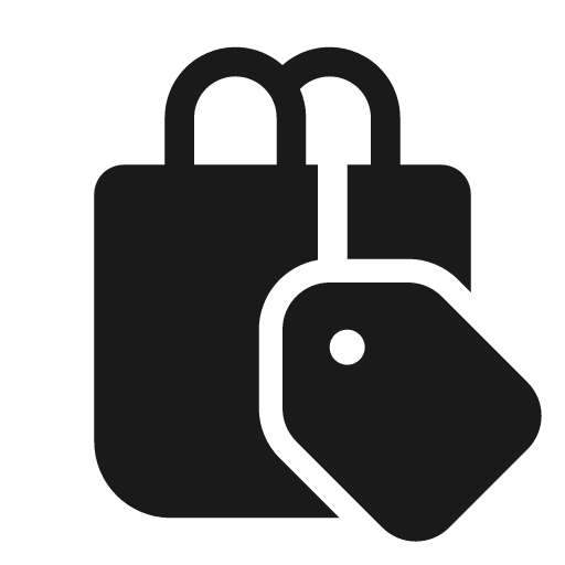 Shopping bag tag 48 filled icon, filled style, from Fluent UI System Icons