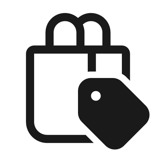 Shopping bag tag 48 regular icon, solid style, from Fluent UI System Icons