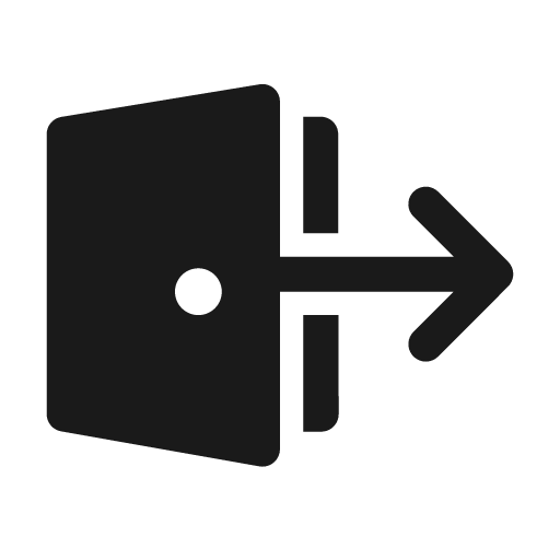 Sign out 24 filled icon, filled style, from Fluent UI System Icons