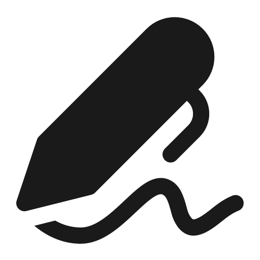 Signature 16 filled icon, filled style, from Fluent UI System Icons