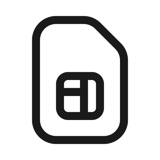 Sim 20 regular icon, solid style, from Fluent UI System Icons