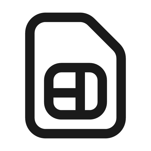 Sim 24 regular icon, solid style, from Fluent UI System Icons