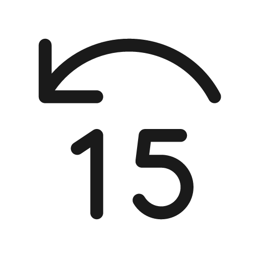 Skip back 15 20 regular icon, solid style, from Fluent UI System Icons
