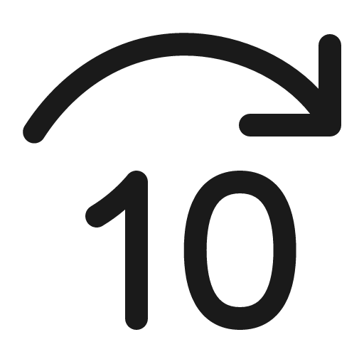 Skip forward 10 32 regular icon, solid style, from Fluent UI System Icons