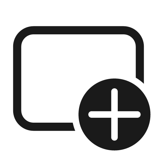 Slide add 48 regular icon, solid style, from Fluent UI System Icons